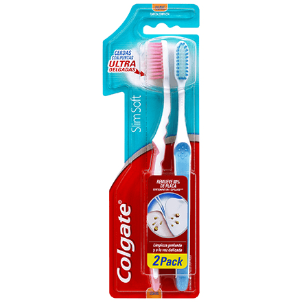 Cepillo Dental Slim Soft Colgate Suave Blister 2 Uds