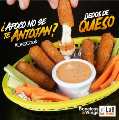 Dedos de Queso Mozzarella.