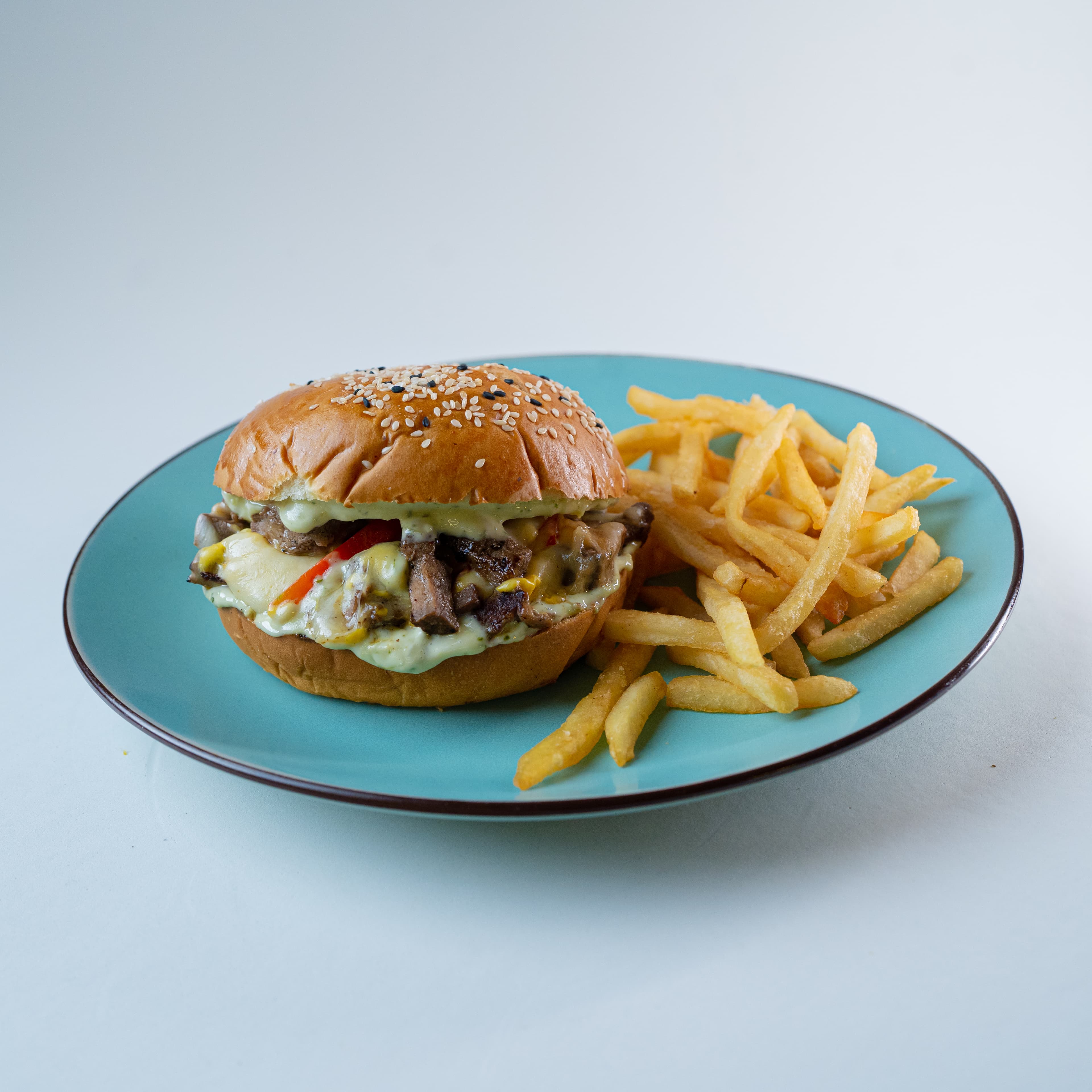 Burger Philly Cheese Steak