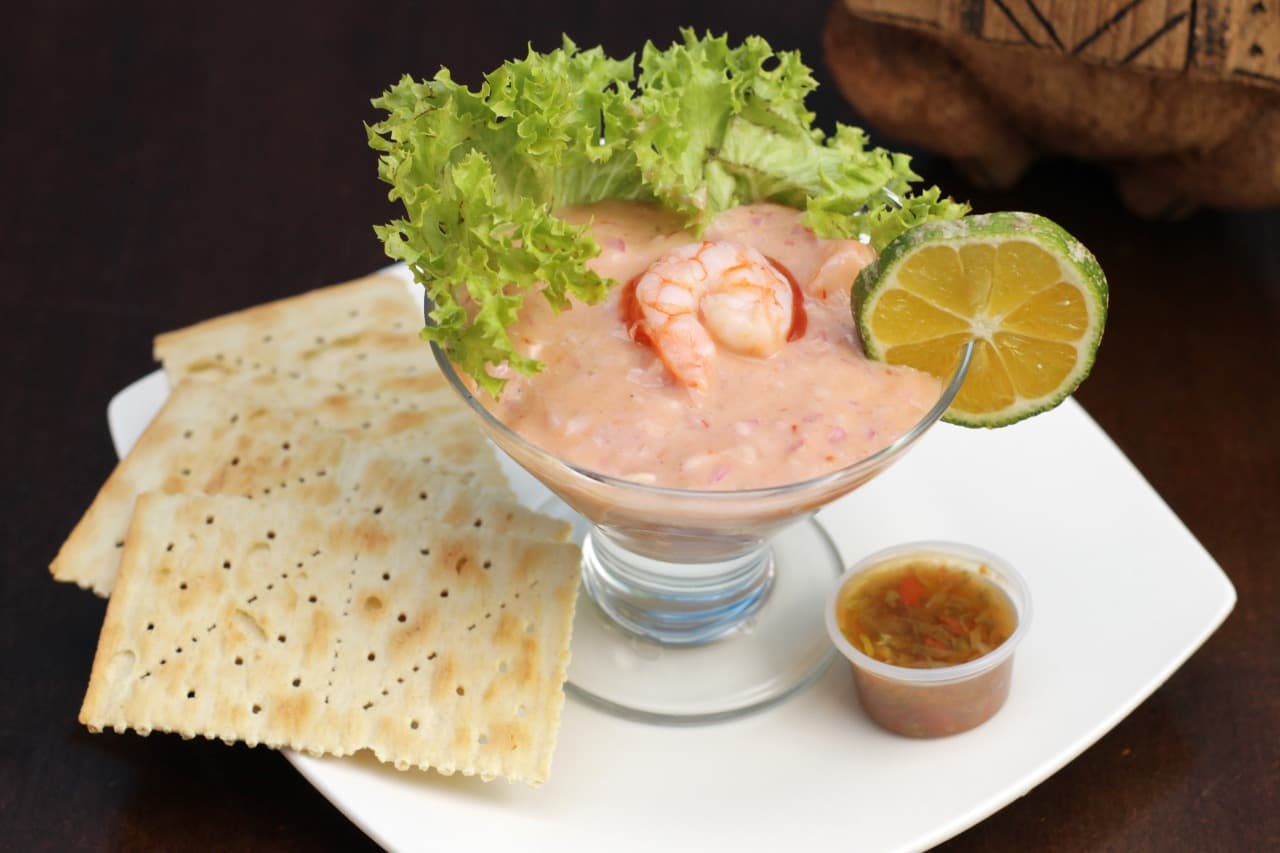 Ceviche de camarón.