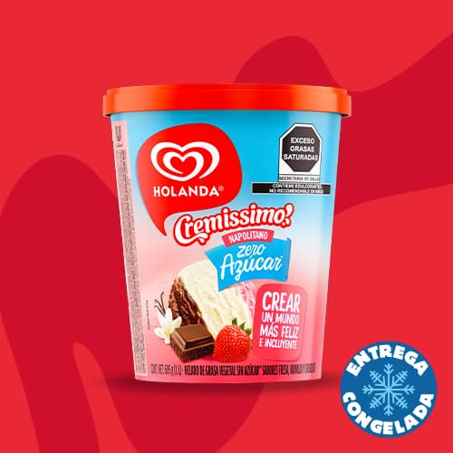 Helado Napolitano Zero Azúcar 1 L