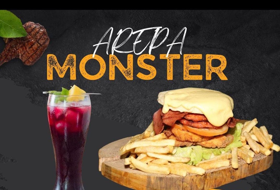 Arepa Monster (1-2 Pers) + Fresco De Maíz Peruano