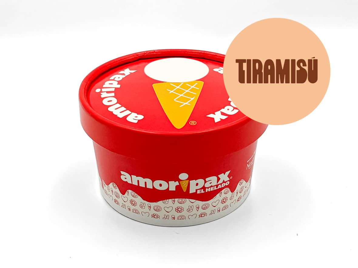 Porción Helado Tiramisú Amoripax 8 Oz