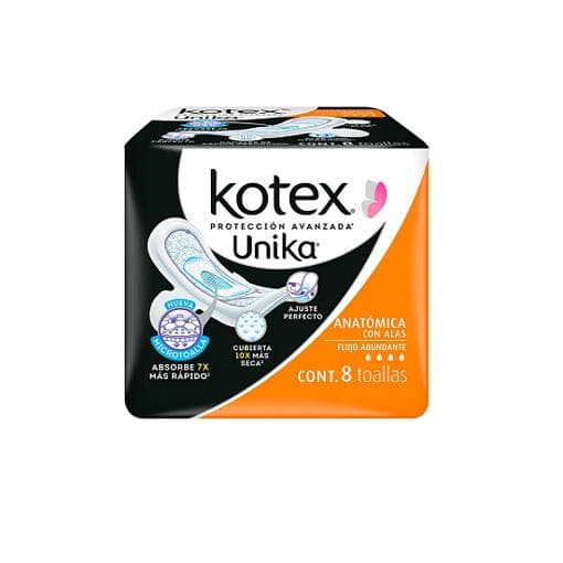 Kotex unica c/alas 8pzs