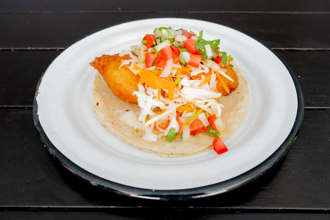 Tacos de camarón capeado