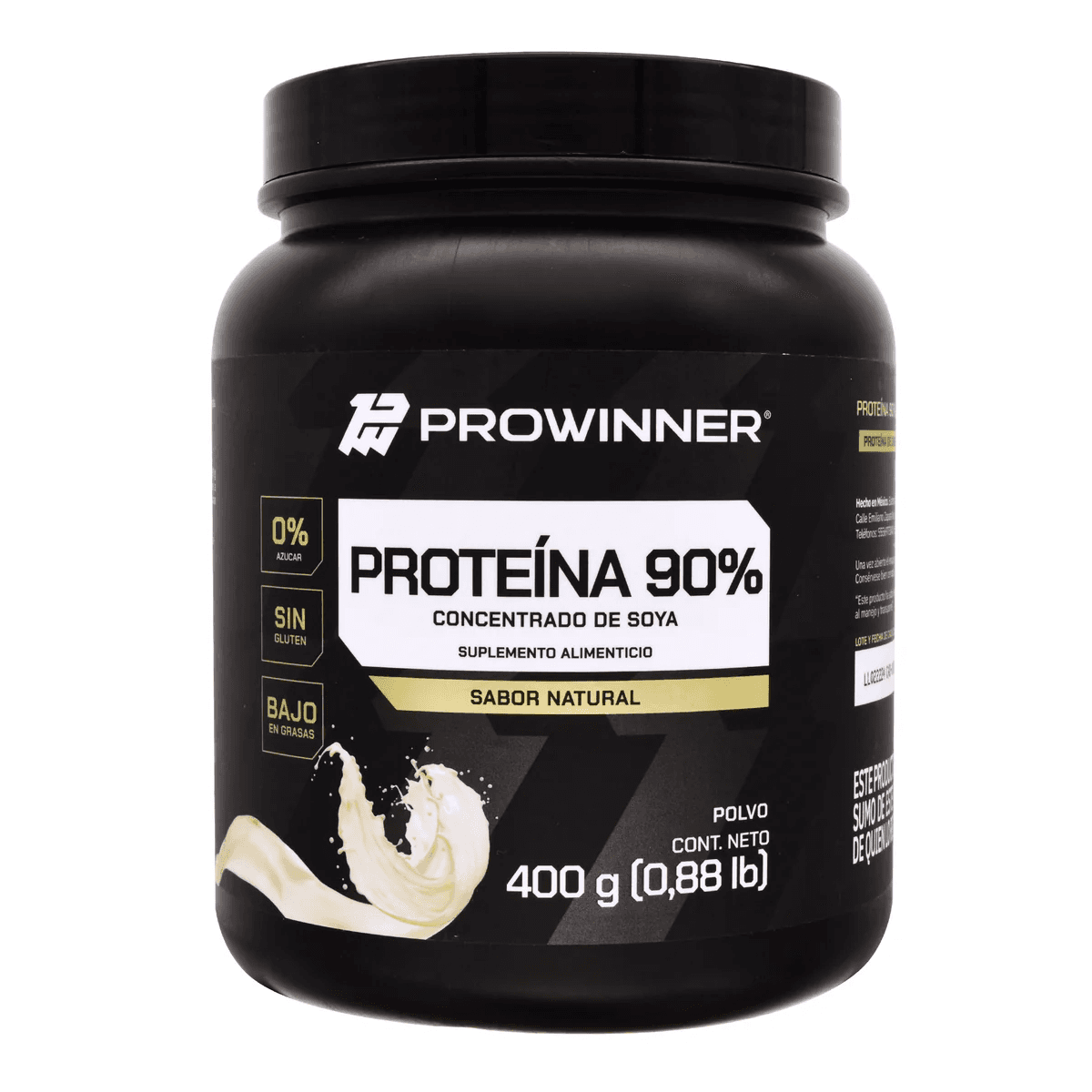 PROTEINA 90 PORCIENTO DE SOYA NATURAL 400 G