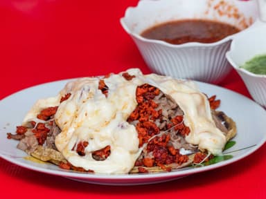 Huarache Feroz + Taco de Bistec