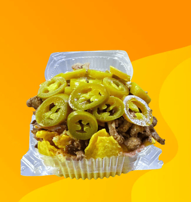 Nachos con Carne y Tocino