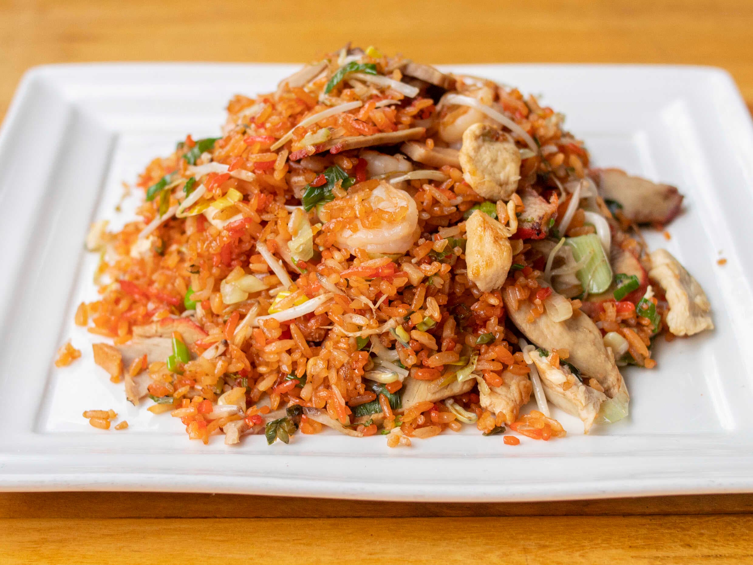 Arroz Estrella y Agridulce de Pollo
