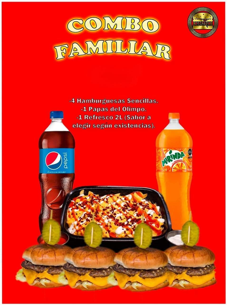 COMBO FAMILIAR - 4🍔➕🍟➕🥤