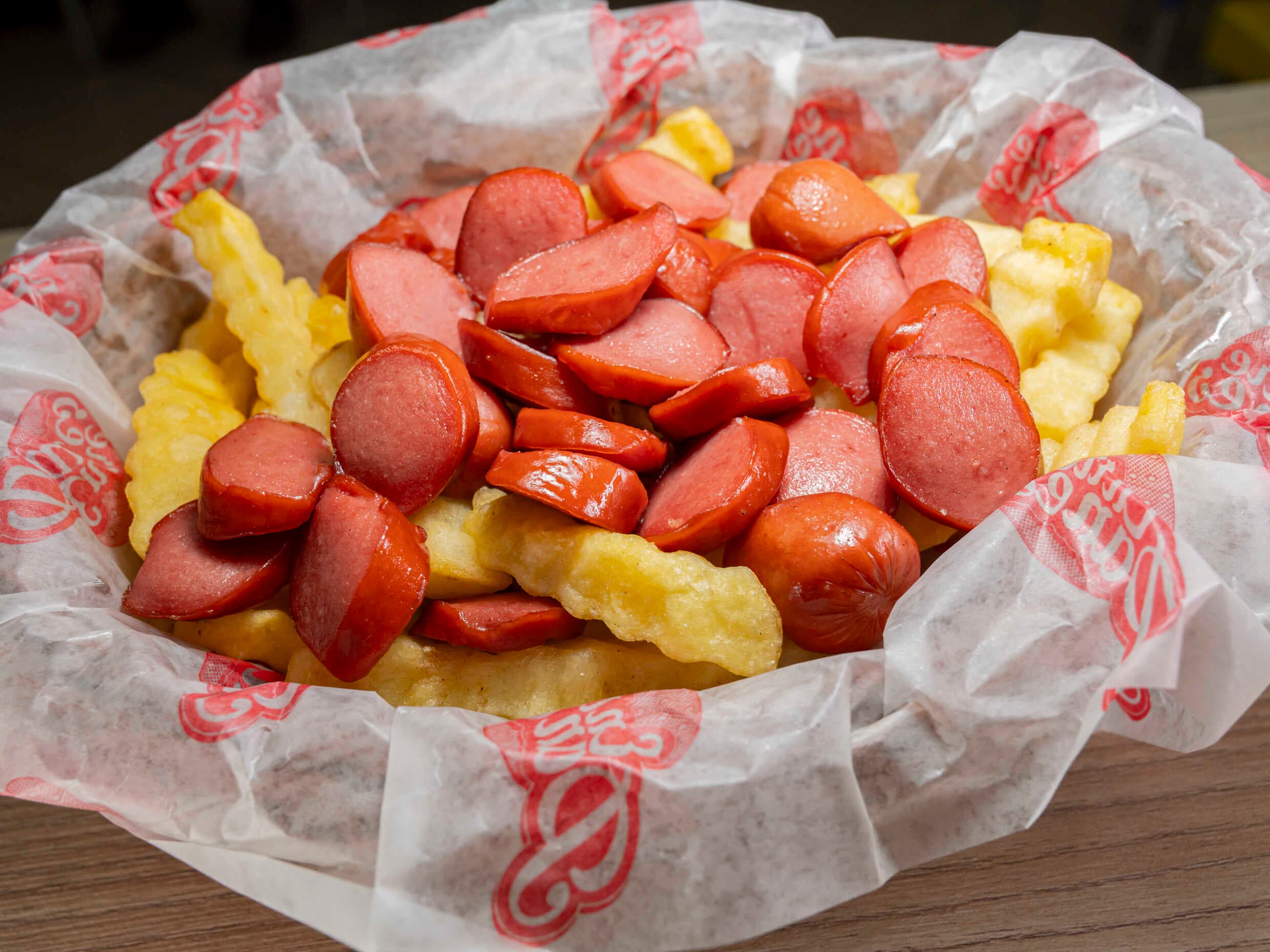 Salchipapa de Hot Dog