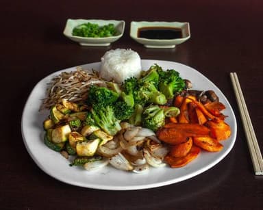 Teppanyaki Combinado Pollo Arrachera y Camaron