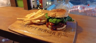 Hamburguesa texana de res con papas