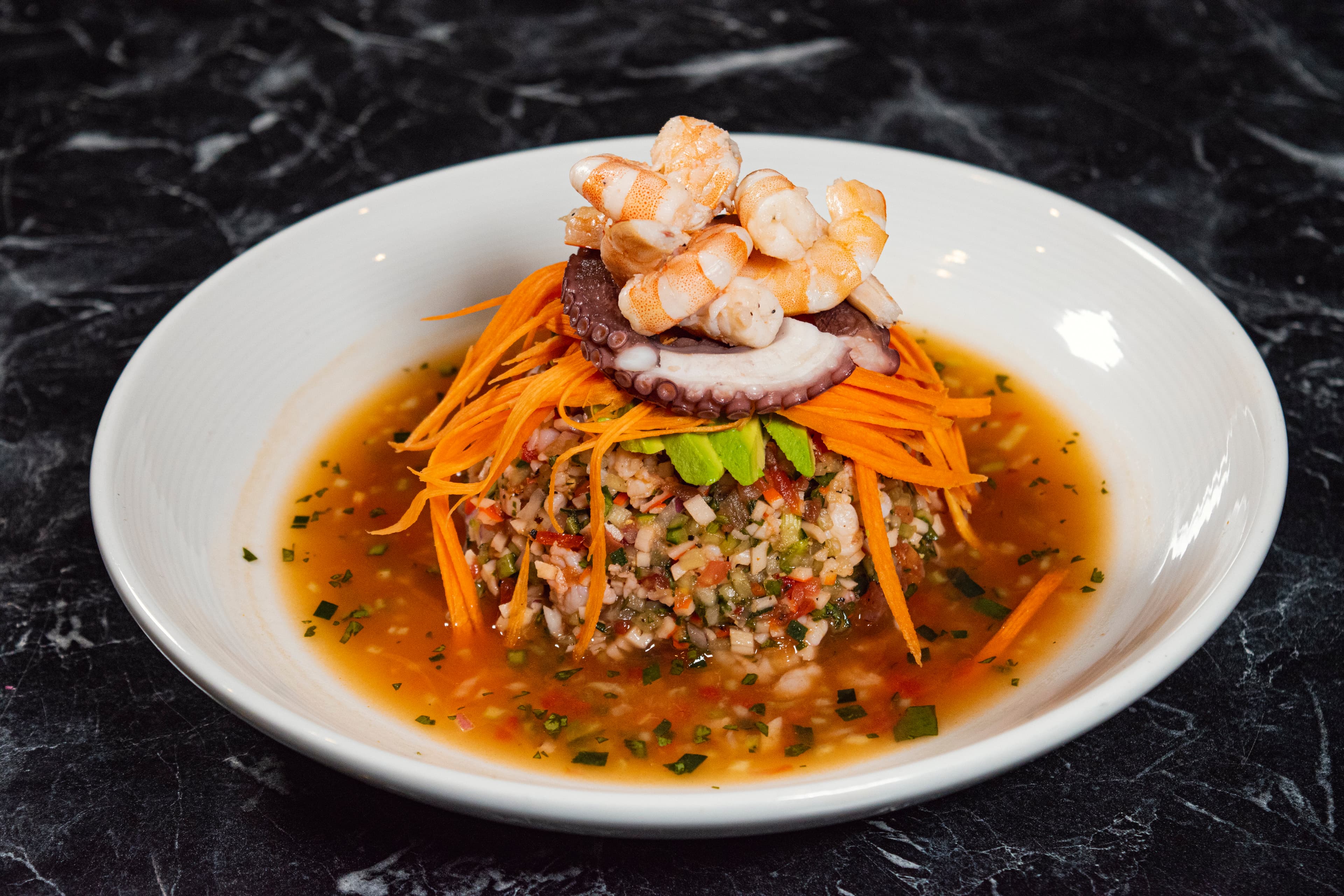 Ceviche Ranch Camarón y Pulpo