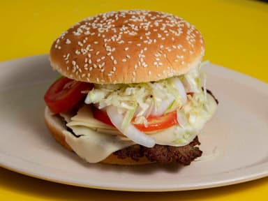 Hamburguesa con Queso Manchego
