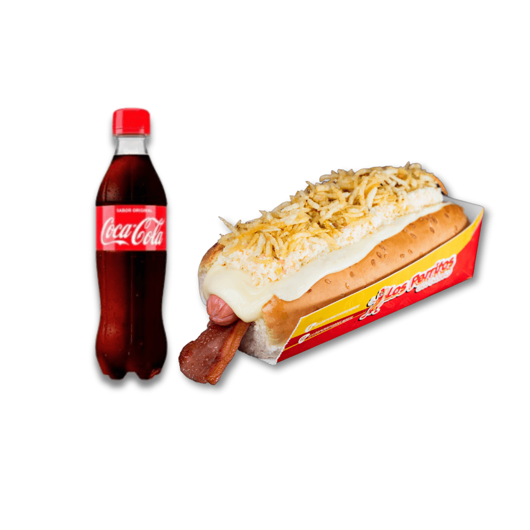 Combo Perrito con Queso y Tocineta + Gaseosa 400ml