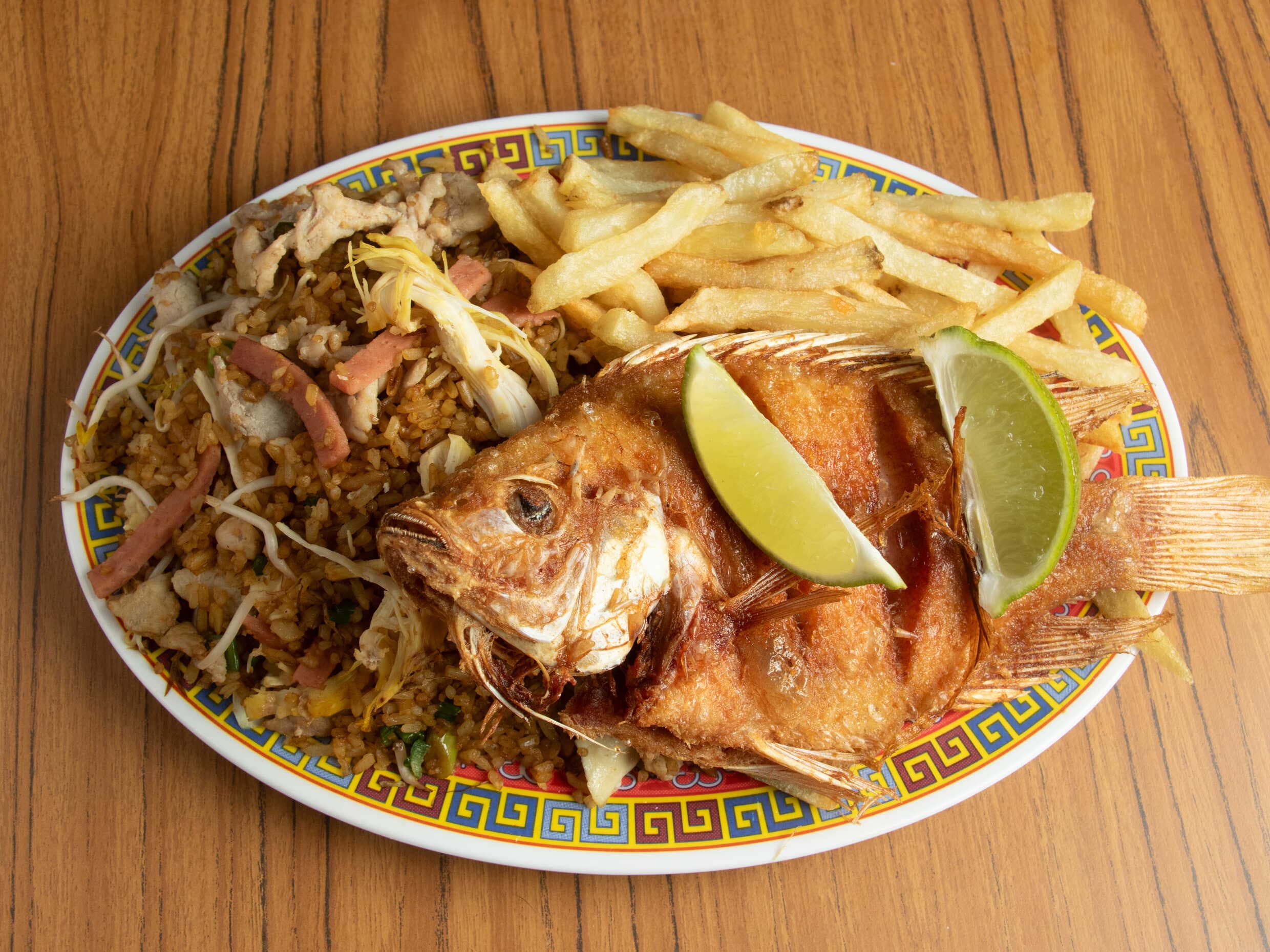 Menú con Mojarra Frita