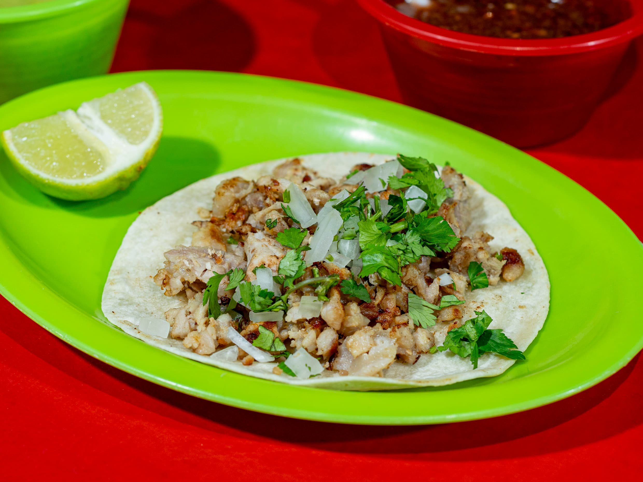 Taco de Asado con Tortilla de Harina