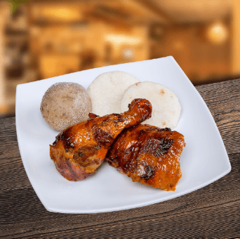Cuarto de Pollo Asado con Papa Francesa y Gaseosa