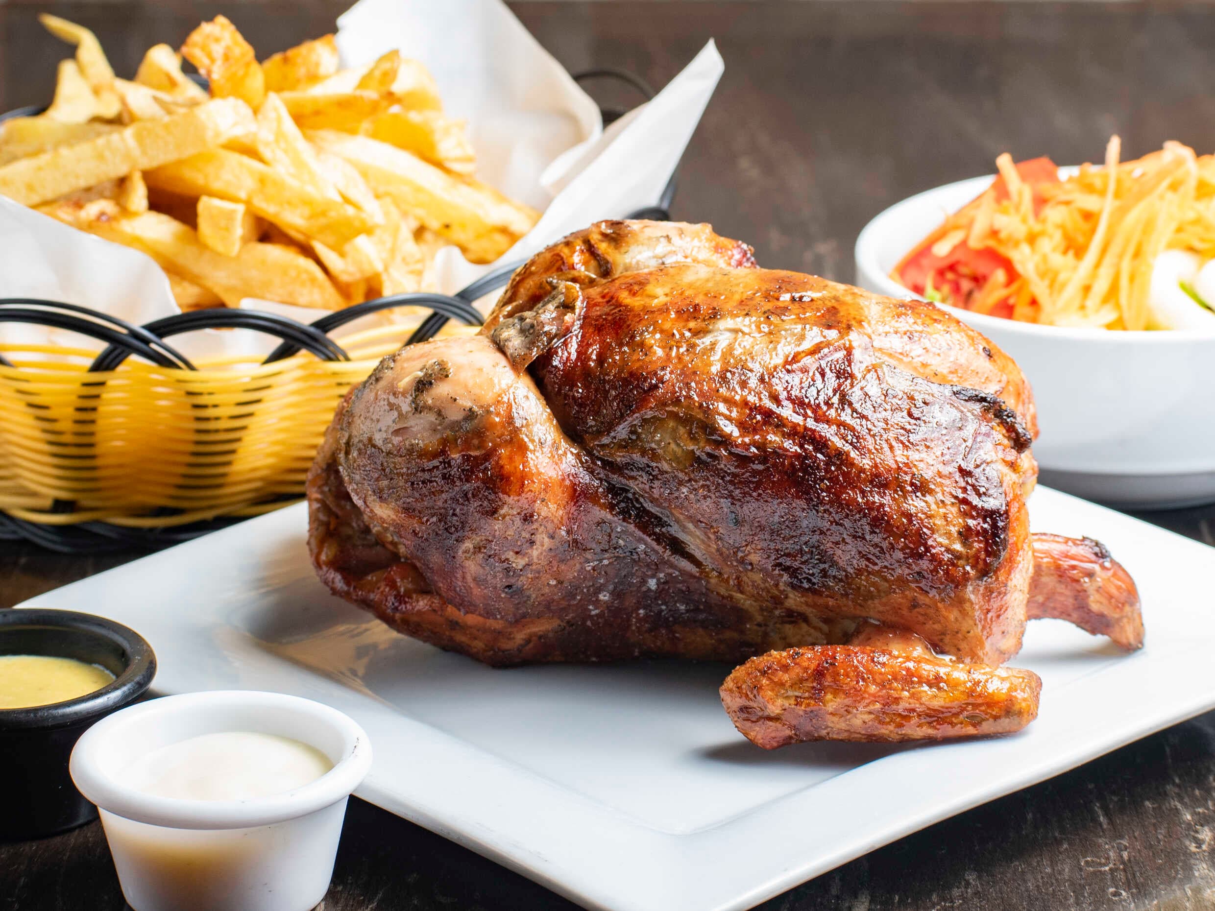 1 Pollo a la brasa + Papas