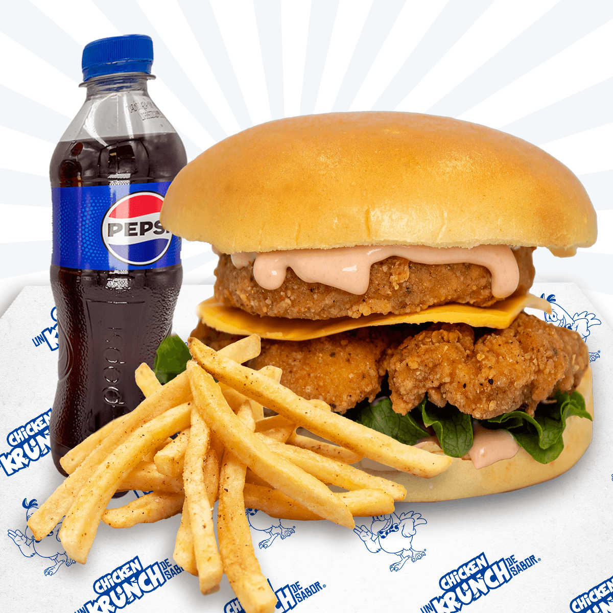 Pak 1 Hamburguesa Premium, 150 Papas y 1 Refresco
