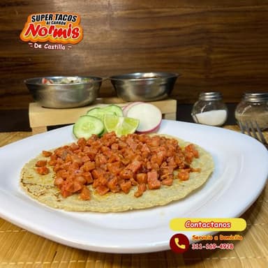 Super taco de chorizo