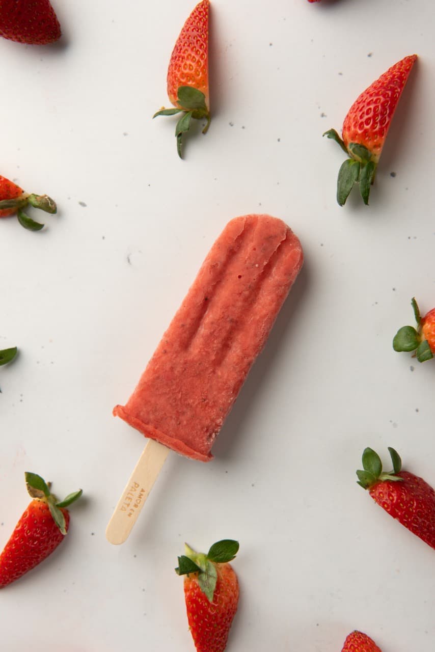 Paleta de Fresa Cero Azúcar