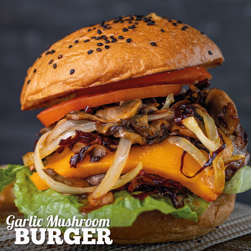 GARLIC MUSHROOMS BURGER