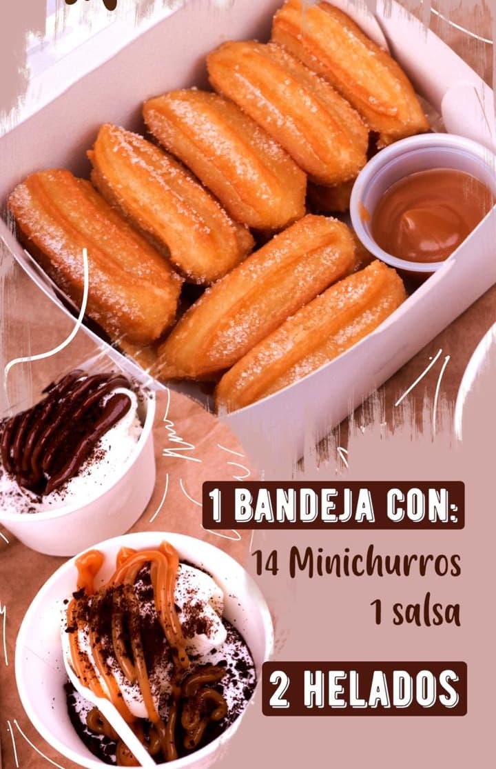 Churros con Helado para Compartir