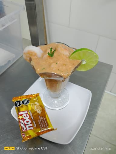 Cóctel de camarones pequeño