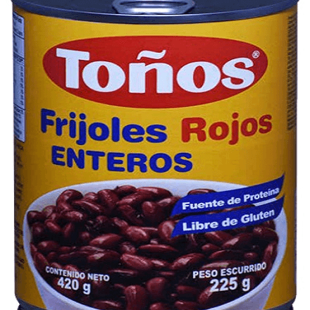 Toños Frijoles Enteros Rojos 420 grs