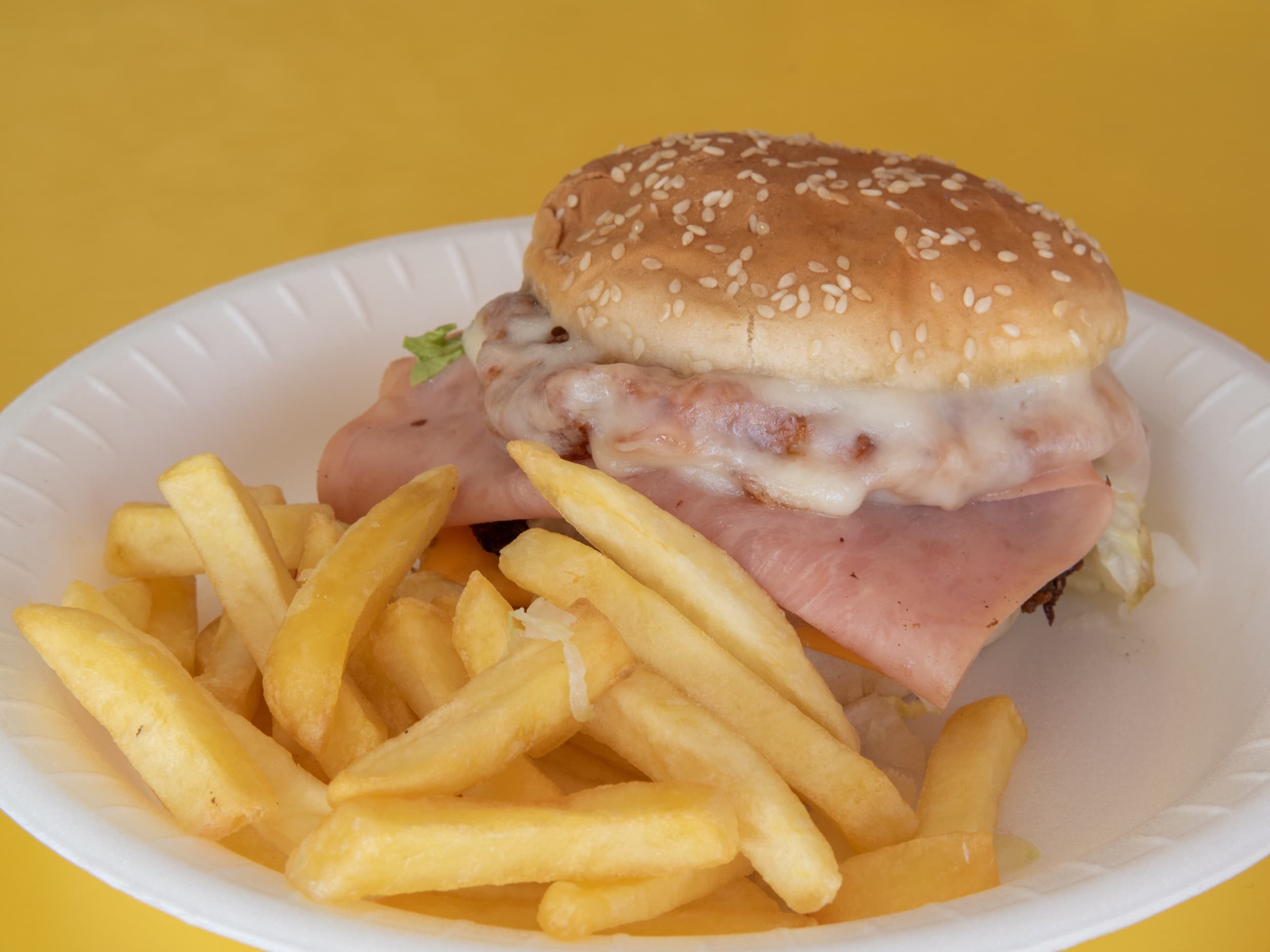 Hamburguesa Hawaiana con Papas
