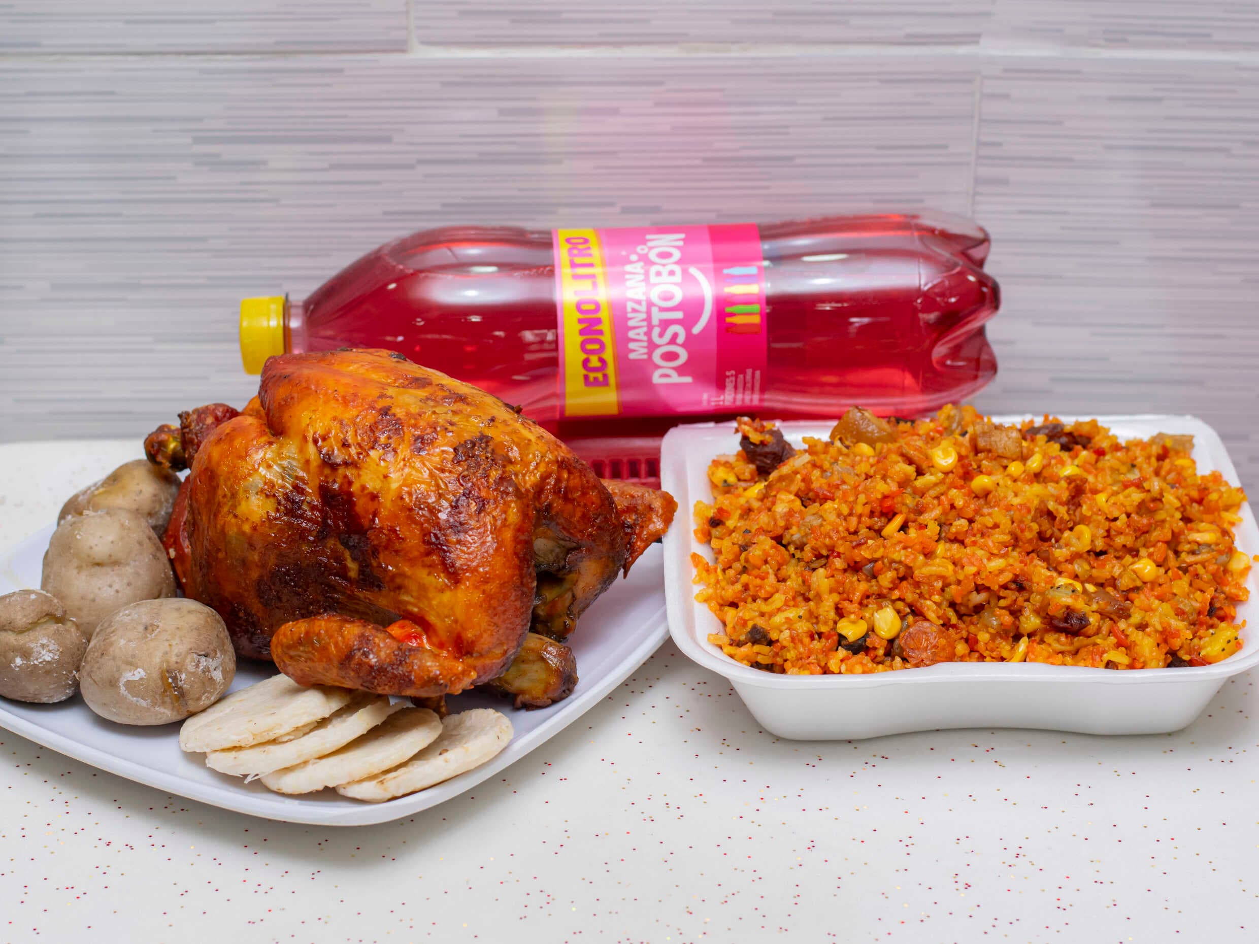 Combo Familiar Arroz Paisa + 1 Pollo Asado