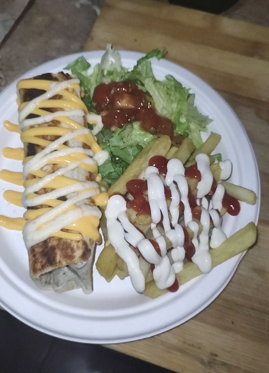 Burrito a la Plancha + Papas