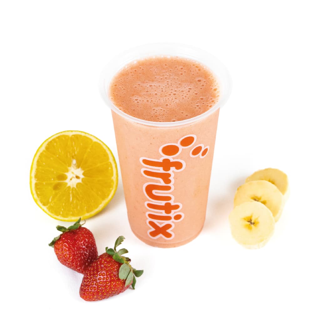 Jugo de Fresa con Plátano y Naranja Mediano 500 ml