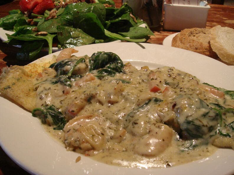 Camarones a la Florentina