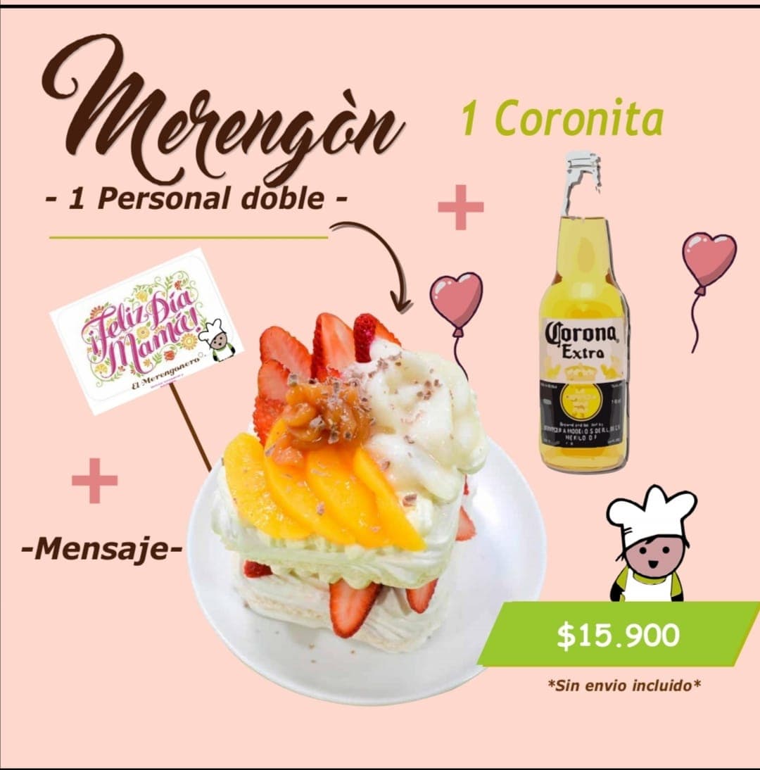 Merengón Personal Doble + Cerveza + Tarjeta