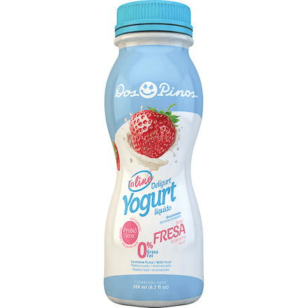 Yogurt Dos Pinos Fresa In Line Botella 200 ml