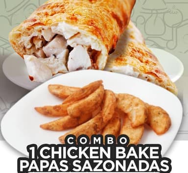 Combo Bake + Papas + Soda 600 ml