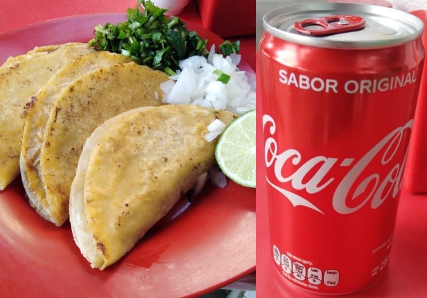 Combo-4 Gorditas de barbacoa+refrescos de lata