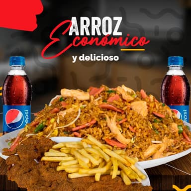 Combo Chino (2P) + Chuleta + Papas + 2 Bebidas