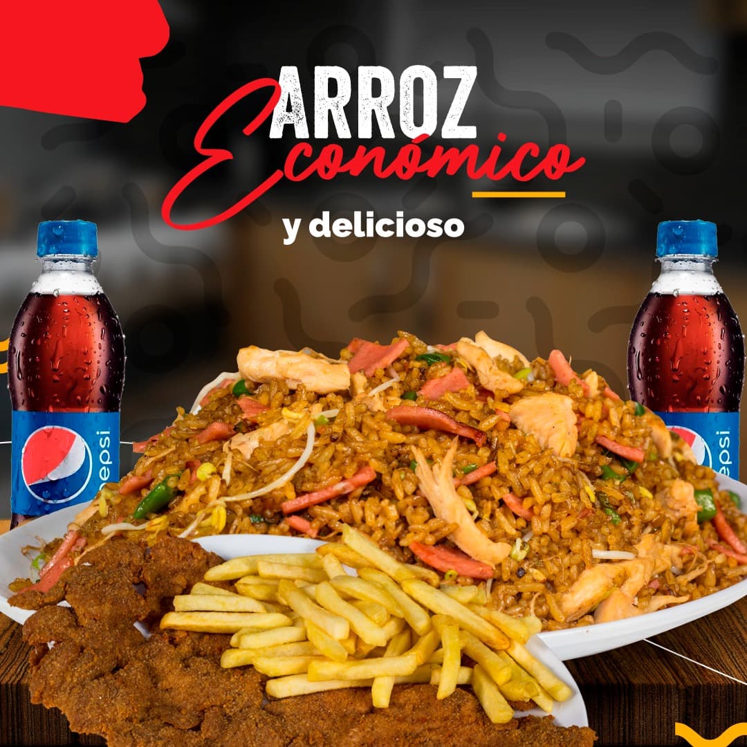 Combo Chino (2P) + Chuleta + Papas + 2 Bebidas