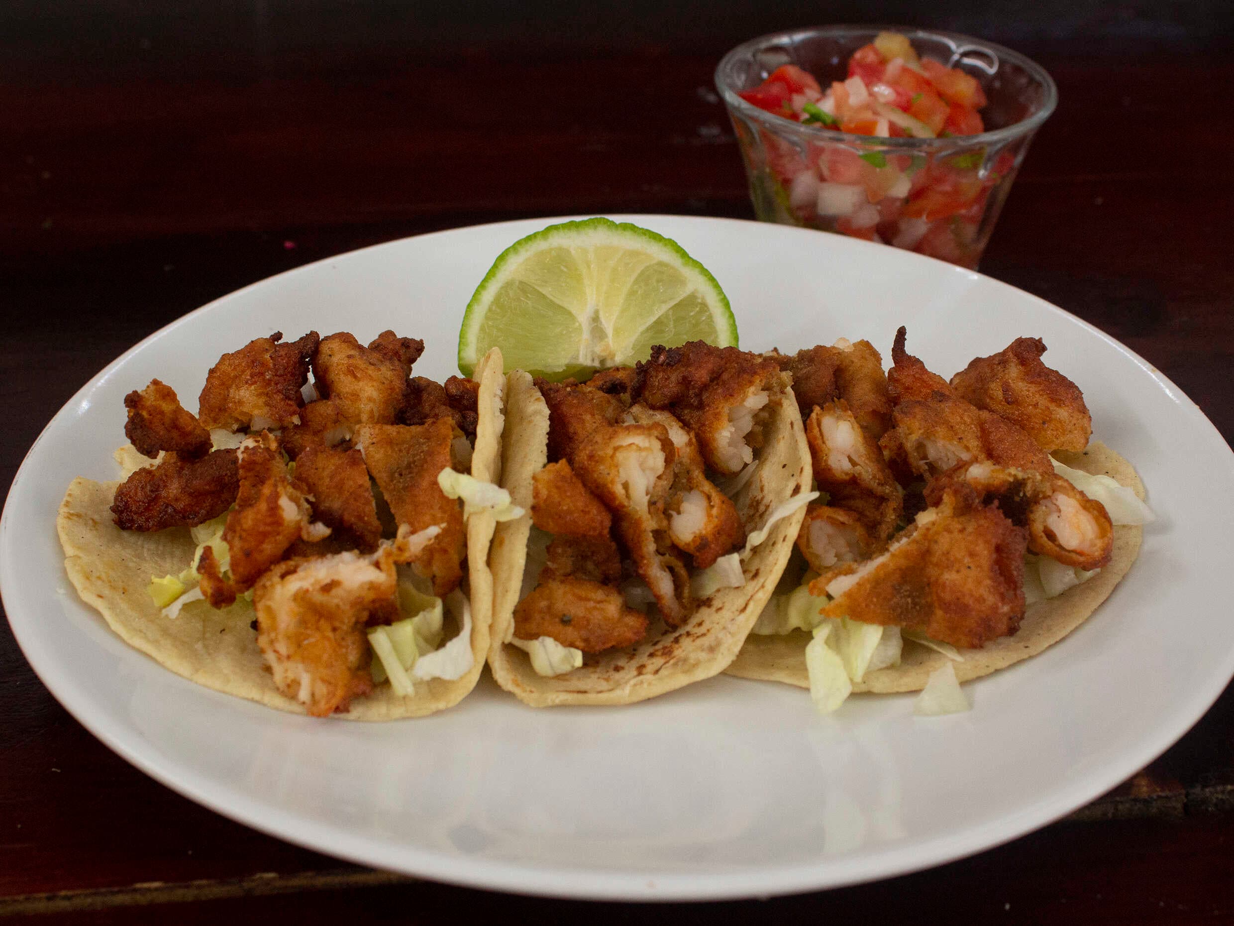 Taco de Camarón Empanizado
