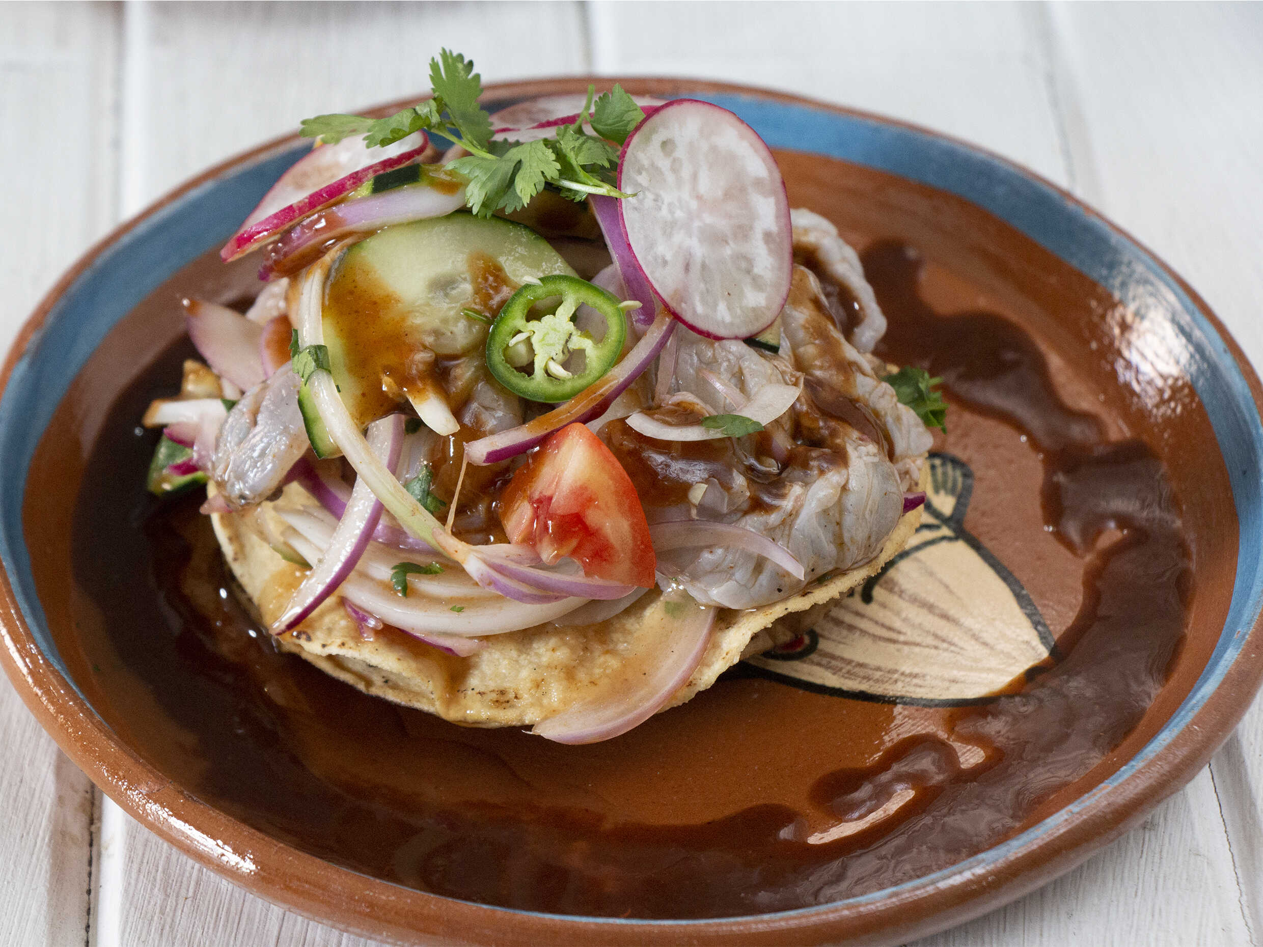 Tostada de Aguachile.