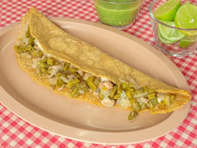 Quesadilla de Bistec con Nopales