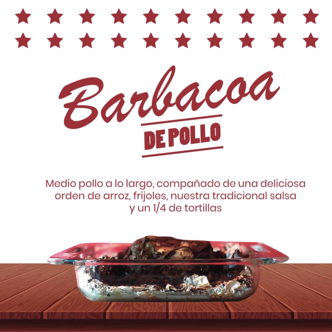 Barbacoa de Pollo 1/2 Pollo a lo Largo