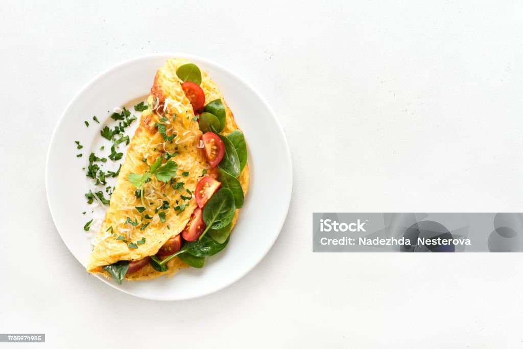 Omelette con Espinaca