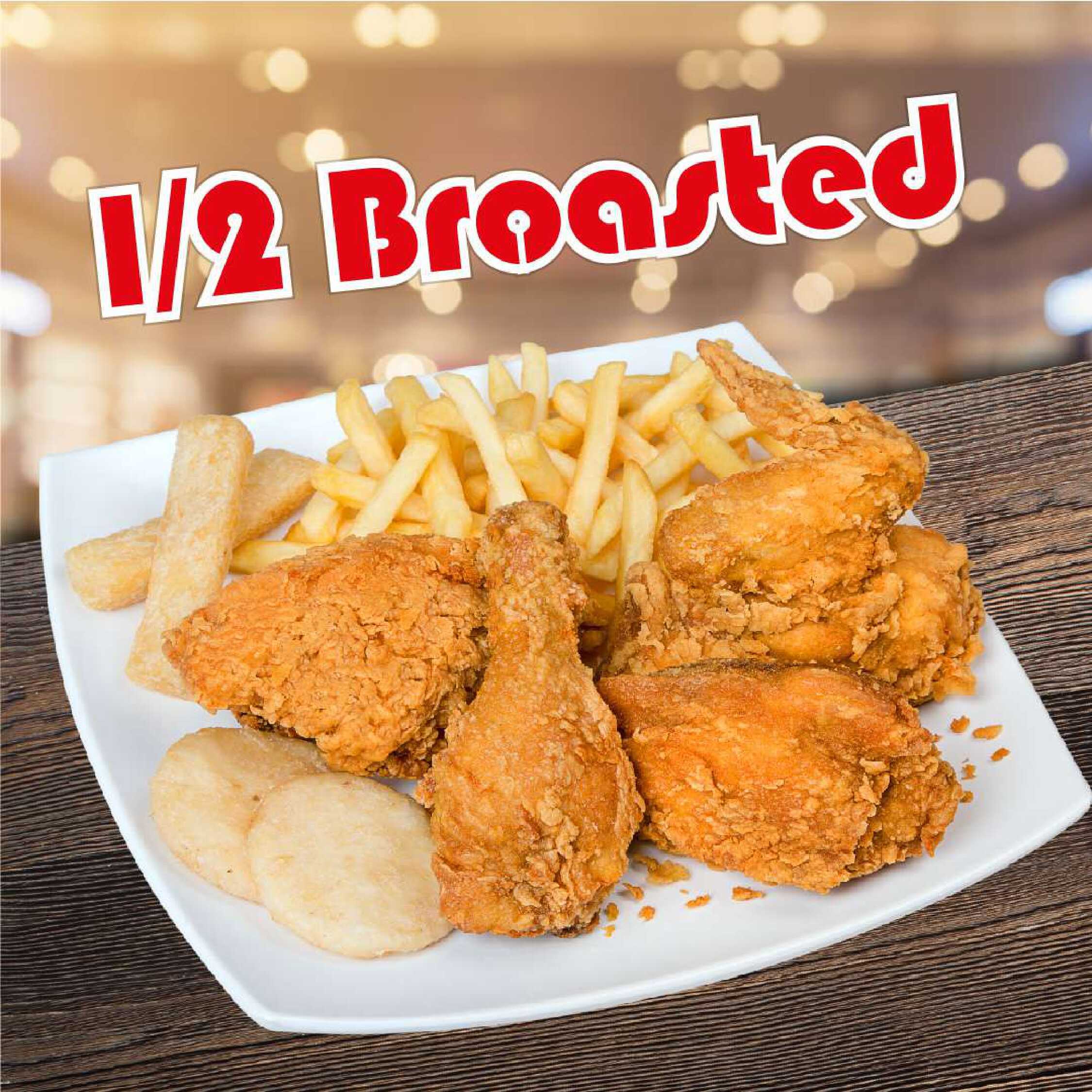 1/2  Pollo Broaster