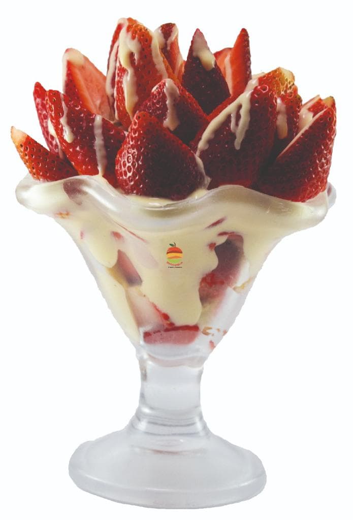Fresas con crema pequeñas