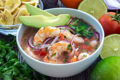 Tostada Ceviche de Camarón